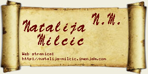 Natalija Milčić vizit kartica